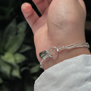 Ot扣小吊牌双层设计手链