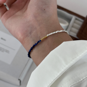 青金石碎银手串