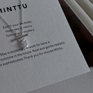 OT扣纯银锆石项链