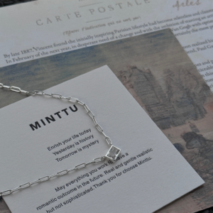 高质感小方糖纯银项链