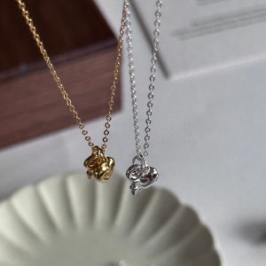 英式爱心钥匙纯银项链