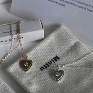 古典元素爱心锆石项链