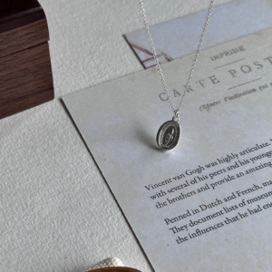 英式复古玫瑰纯银项链