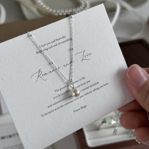 简约水晶珍珠项链