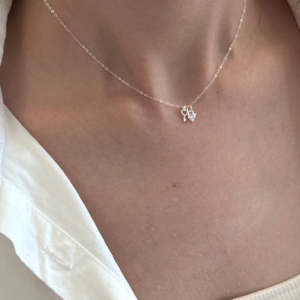 爱心锆石钥匙项链