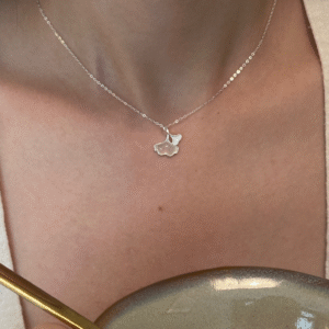 新中式银杏叶白玉髓项链