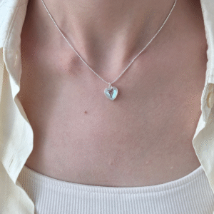 重工爱心幻彩石项链