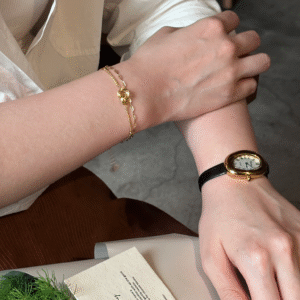 双层环环相扣手链（包含盒子）